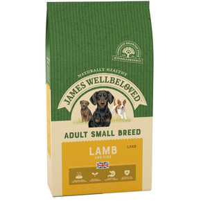 James Wellbeloved Small Breed Dog Food Lamb & Rice 1.5KG