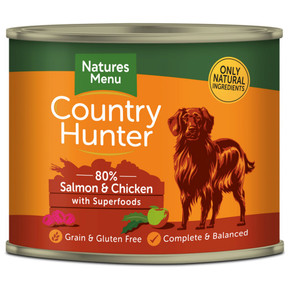 Natures Menu Country Hunter Dog Food Can Chicken & Salmon 600g