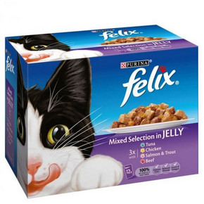Felix Cat Pouch Mixed 12 x 100g
