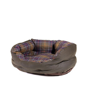 Barbour Waxed Cotton Dog Bed