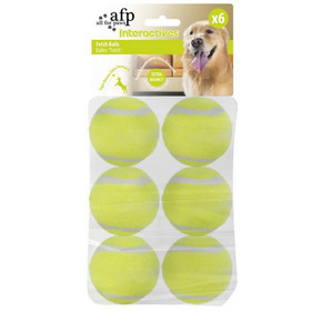 All For Paws Interactives Fetch N Treat Tennis Ball (6Pk)