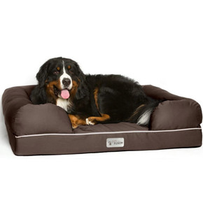 PetFusion Ultimate Solid 10cm WATERPROOF Memory Foam Dog Bed for X Large Dogs 112 x 86 x 25cm - Brown