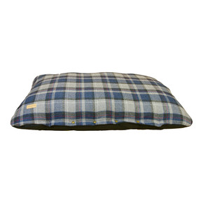 Earthbound Flat Cushion Tweed Grey Check