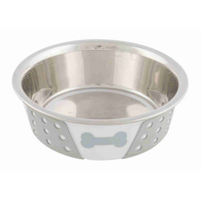 Trixie Stainless Steel Bowl White/Grey