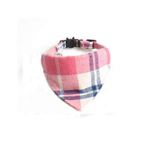 ZACAL Cat Collar Bandana Pink & Beige Chequered ZACAL Cat Collar Bandana Pink & Beige Chequered