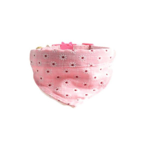 ZACAL Cat Collar Bandana Pink with Flowers