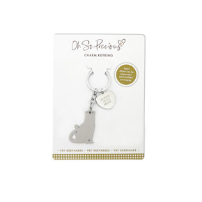 Oh So Precious Cat & Charm Keyring
