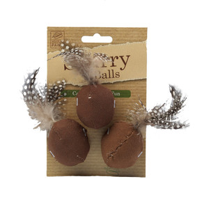 House of Paws Balls with Feathers 3pk
