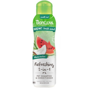 Tropiclean Watermelon 2 in 1 Shampoo 355ml Tropiclean Watermelon 2 in 1 Shampoo 355ml