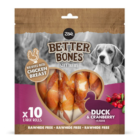 Zoe Better Bones Duck & Cranberry Large Rolls 10pk