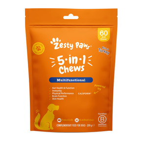 Zesty Paws 5 in 1 Chew Turkey 60pk Zesty Paws 5 in 1 Chew Turkey 60pk