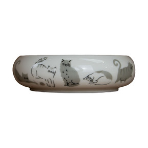 Ancol Cat Bowl Curved Edge Patterned