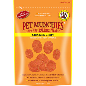 Pet Munchies Dog Treats - Chicken Chips 100g