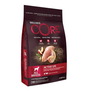 Wellness CORE Active Life with Chicken & Turkey Dry Dog Food 10kg