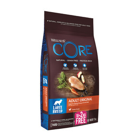 Wellness CORE Adult Large Breed Chicken Grain Free Dry Dog Food - 10+2kg