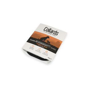 Collards Older or Overweight Hypoallergenic Turkey, Rice & Veg Wet Dog Food Trays - 7 x 395g