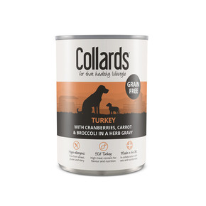 Collards Grain Free Turkey Adult Wet Dog Food 12 x 390g Cans