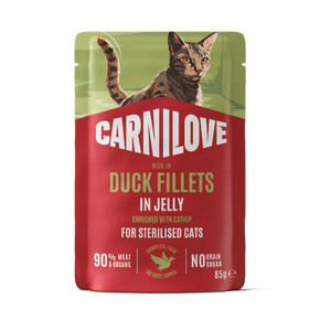 Carnilove Cat Pouch Duck With Catnip Jelly 85 Grams
