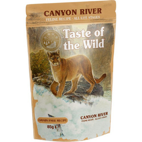 Taste Of The Wild Cat Canyon River Chunks & Gravy Pouches 12 Pouches Per Pack 85G
