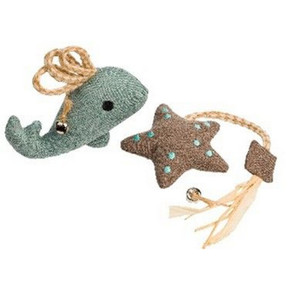 House Of Paws Cat Starfish Rope & Whale toy