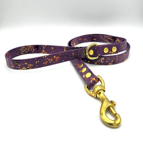 Trinketypaws Biothane Lead Splatter Aubergine - Dog Lead