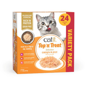 Catit Top N Treat Chicken Variety 24X60G wet cat food - 57068