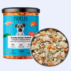 Fidelis Salmon with Sweet Potato, Peas and Courgette Fresh Menu 400G