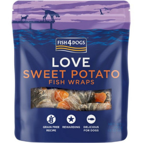 Fish4Dogs Love Sweet Potato Fish Wraps 100G For Dogs 