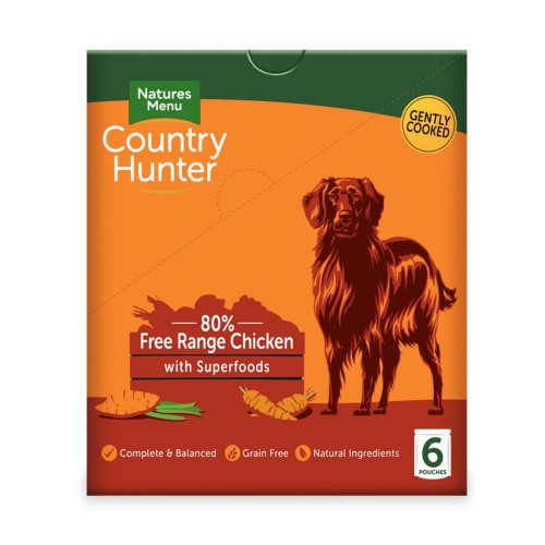 Natures Menu Country Hunter Dog Pouch Chicken 150g 6pk