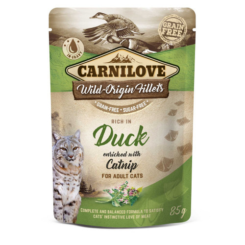 Carnilove Cat Pouch Duck with Catnip 85g