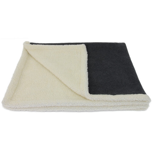 Earthbound Sherpa Pet Blanket Charcoal