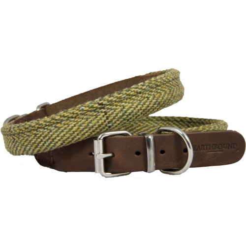 Earthbound Rolled Tweed Collar Green