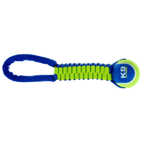 K9 Fitness 12in Tennis Ball Ballistic Twist Tug with 2.5in Ball