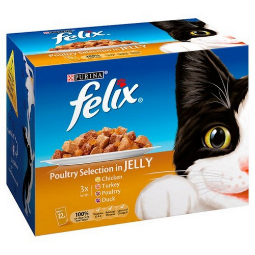 Felix Cat Pouch Poultry 12 x 100g