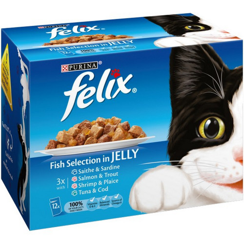 Felix Cat Pouch Fish 12 x 100g