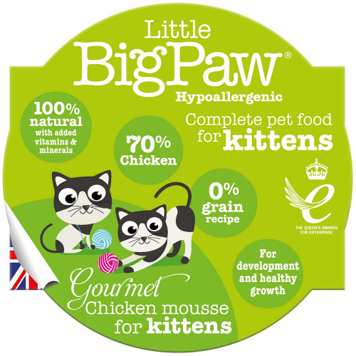 Little Big Paw Gourmet Chicken Mousse for Kittens 8x85g