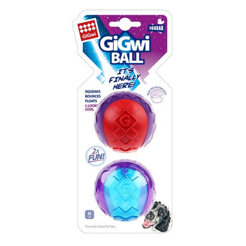 GiGwi Ball' with Squeaker M 2pk