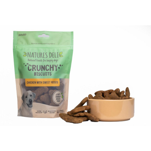Natures Deli Crunchy Biscuits - Chicken with Sweet Potato 225g