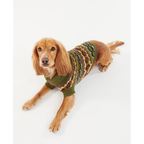 Barbour Case Fair Isle Jumper - Olive