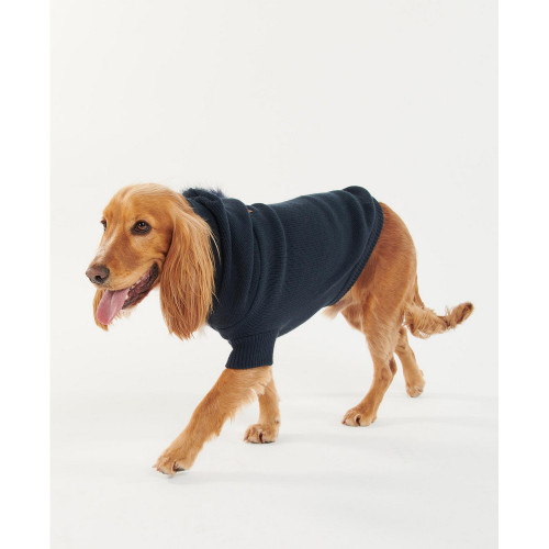 Barbour Hooded Pom Jumper - Navy