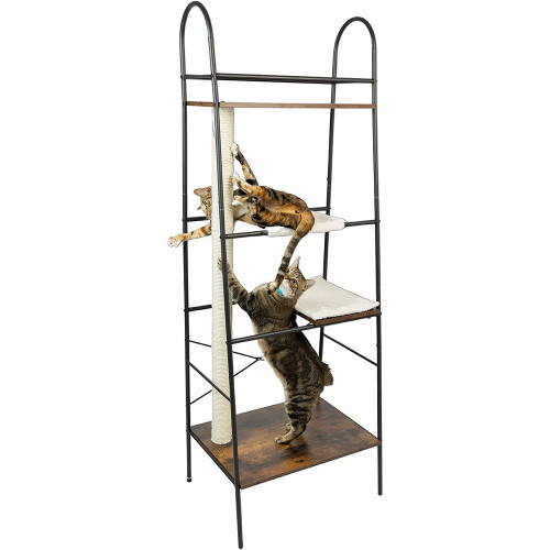 PetFusion Modern Cat Tower & Bookshelf