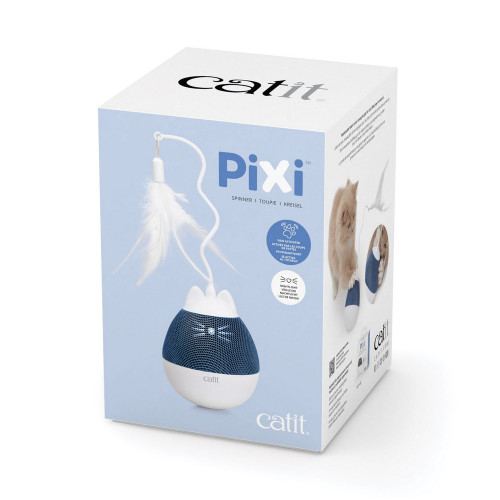 Catit Pixi Spinner - Electronic White & Blue