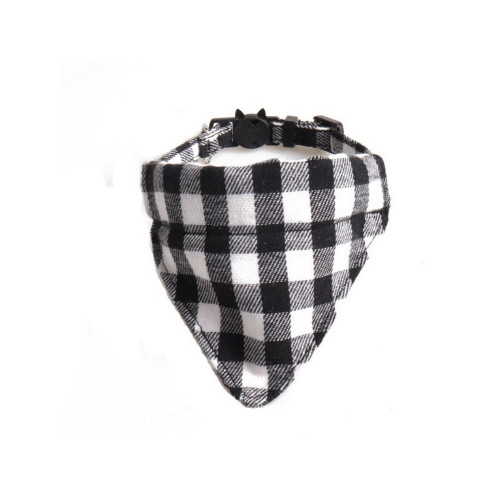 ZACAL Cat Collar Bandana Black & White Chequered