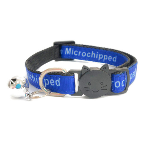 ZACAL Cat Collar I am Microchipped Blue