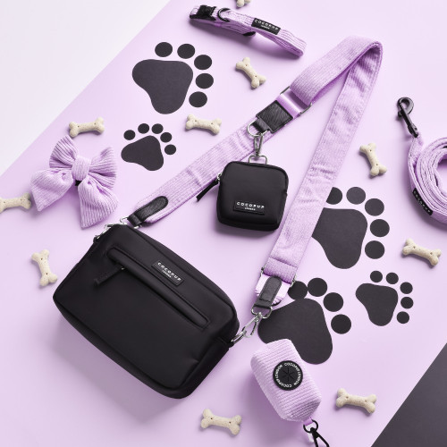 Cocopup Walking Bag Bundle Black/Lilac Cord