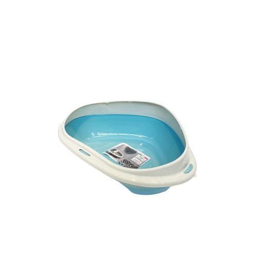 Happy Pet Shuttle Corner Litter Tray Small Light Blue