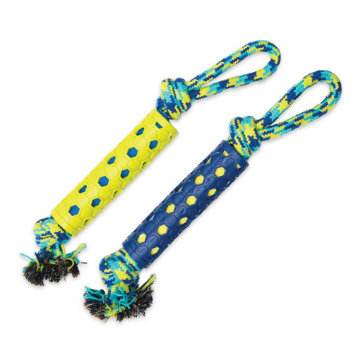 Zeus Fitness Crinkle Rope & TPR Retriever Tug 18"