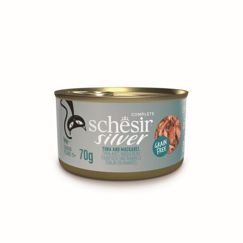Schesir Silver Wholefood Older Cat Tuna & Mackerel 70g