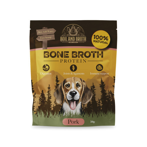Boil & Broth Pork Bone Broth for Dogs 50g