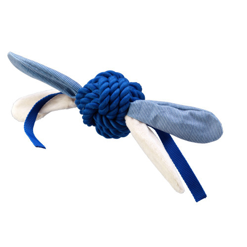 House of Paws Rope Ball with Blue Tags
